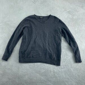 Nordstrom Mens Shop Italian Merino Wool V-Neck Sweater Size L 0402